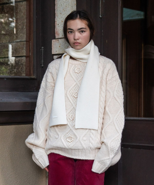 TTUDEMENT(トュードメント)の「CHUNKY CABLE KNIT IVORY(ニット/セーター・レディース・その他・FREE)」の2枚目の写真