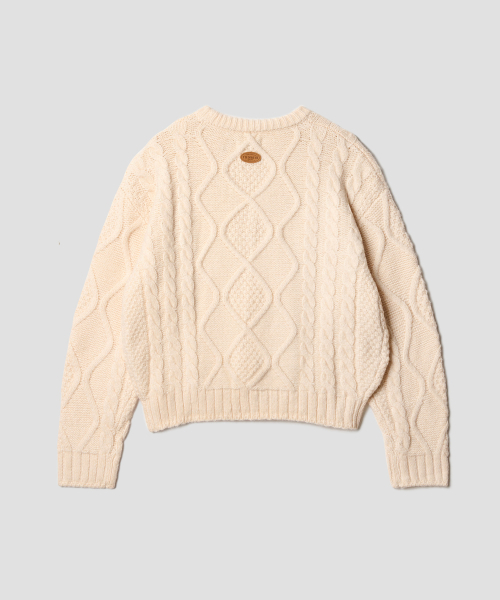 TTUDEMENT(トュードメント)の「CHUNKY CABLE KNIT IVORY(ニット/セーター・レディース・その他・FREE)」の4枚目の写真