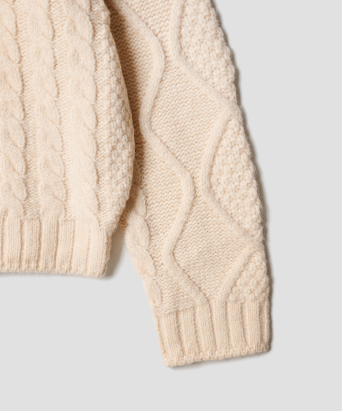 TTUDEMENT(トュードメント)の「CHUNKY CABLE KNIT IVORY(ニット/セーター・レディース・その他・FREE)」の6枚目の写真
