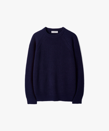 FLAWSROOM（フローズルーム）の「Essential Crop Reglan Knit  NAVY（ニット/セーター）」