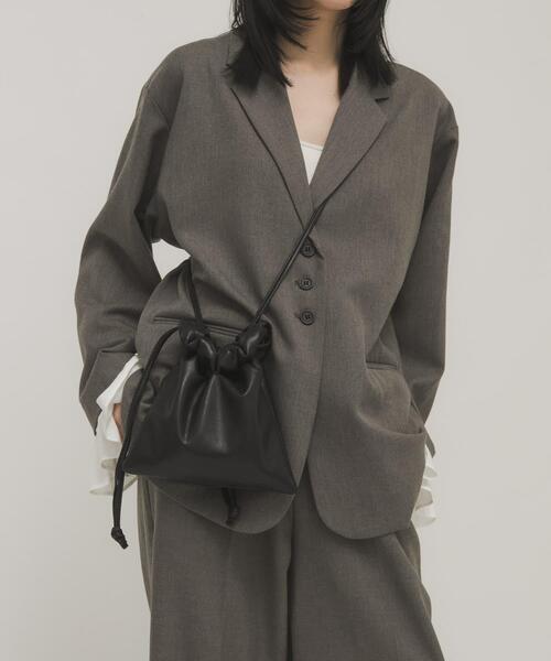 KBF（ケイビーエフ）の「ギャザーデザインミニBAG（ショルダーバッグ・レディース・アイボリー/カーキ/ブラック・ONE）」の14枚目の写真