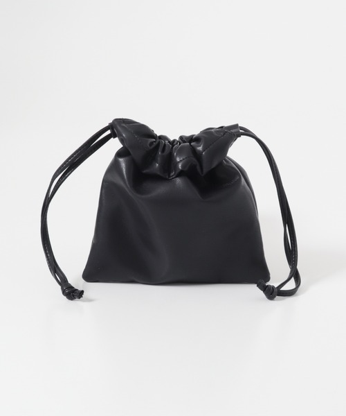 KBF（ケイビーエフ）の「ギャザーデザインミニBAG（ショルダーバッグ・レディース・ブラック/アイボリー/カーキ・ONE）」の5枚目の写真