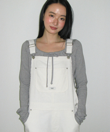 RONRON（ロンロン）の「BACK HEART POCKET CORDUROY OVERALLS WHITE（サロペット/オーバーオール）」