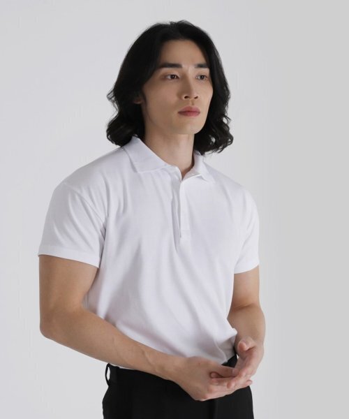 BOASTFIT(ボストピット)の「シグニチャーコットンモーダルマッスルフィットカラーTシャツポールホワイト(ポロシャツ・メンズ・その他・L/2XL/XL)」の4枚目の写真