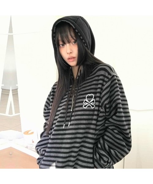 EV HALF ZIP FLEECE HOODIE (BLACK) — чёрное флисовое худи с молнией до груди