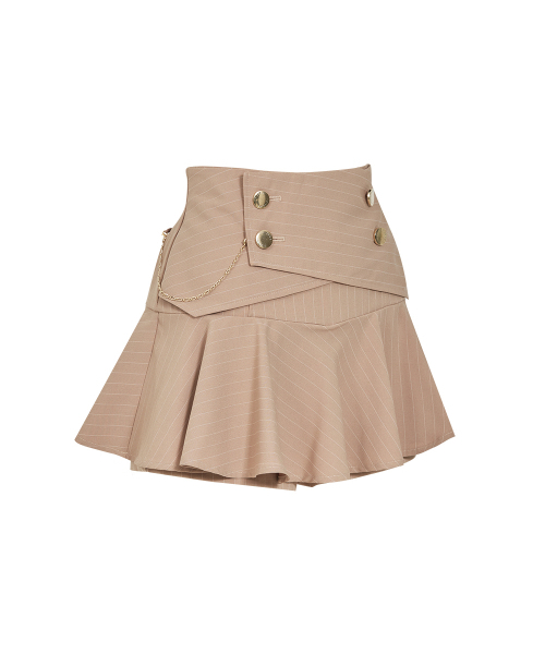 J.JANE（ジェイジェーン）の「ダブルボタンストライプキュロットパンツ (ベージュ)（スカート・レディース・その他・M/XS/S）」の3枚目の写真