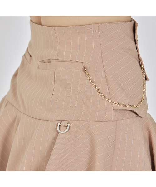 J.JANE（ジェイジェーン）の「ダブルボタンストライプキュロットパンツ (ベージュ)（スカート・レディース・その他・M/XS/S）」の5枚目の写真