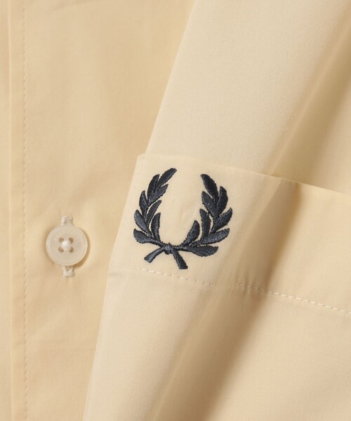 FRED PERRY（フレッドペリー）の「【別注】FRED PERRY / Broad Short Sleeve Shirts（シャツ/ブラウス・メンズ・ホワイト/ナチュラル・SMALL/MEDIUM/LARGE/X-LARGE）」の6枚目の写真