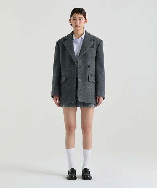 MUSINSA STANDARD WOMAN（ムシンサスタンダードウーマン）の「ウィメンズ ローライズプリーツミニスカート [メランジグレー]（スカート・レディース・その他・LARGE/MEDIUM/SMALL/X-SMALL）」の17枚目の写真