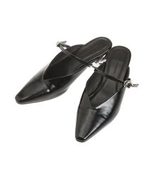 LAGUNAMOON | MODERNカッティングメタルヒールミュール(パンプス)