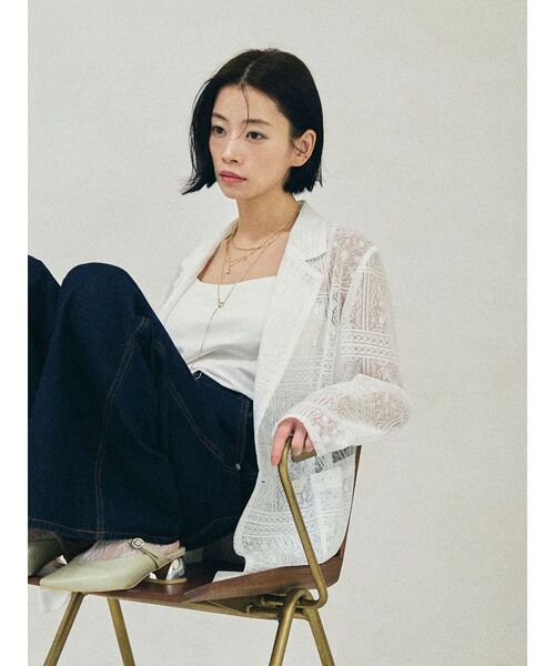 LAGUNAMOON（ラグナムーン）の「MODERNカッティングメタルヒールミュール（パンプス・レディース・ブラック/ミント・MEDIUM/SMALL）」の5枚目の写真