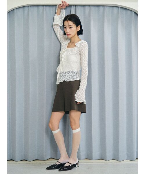 LAGUNAMOON（ラグナムーン）の「MODERNカッティングメタルヒールミュール（パンプス・レディース・ブラック/ミント・MEDIUM/SMALL）」の6枚目の写真