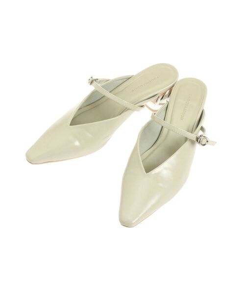 LAGUNAMOON（ラグナムーン）の「MODERNカッティングメタルヒールミュール（パンプス・レディース・ブラック/ミント・MEDIUM/SMALL）」の18枚目の写真