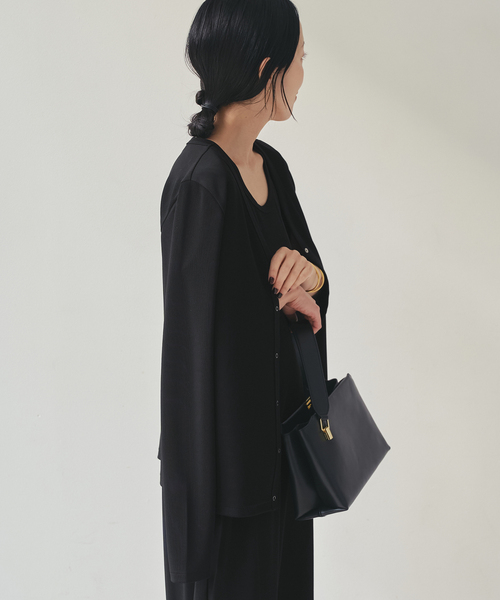 plage（プラージュ）の「Rib  カーディガン（カーディガン/ボレロ・レディース・ベージュ/ブラック・FREE）」の3枚目の写真