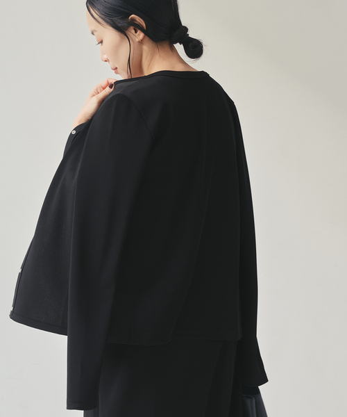 plage（プラージュ）の「Rib  カーディガン（カーディガン/ボレロ・レディース・ベージュ/ブラック・FREE）」の4枚目の写真