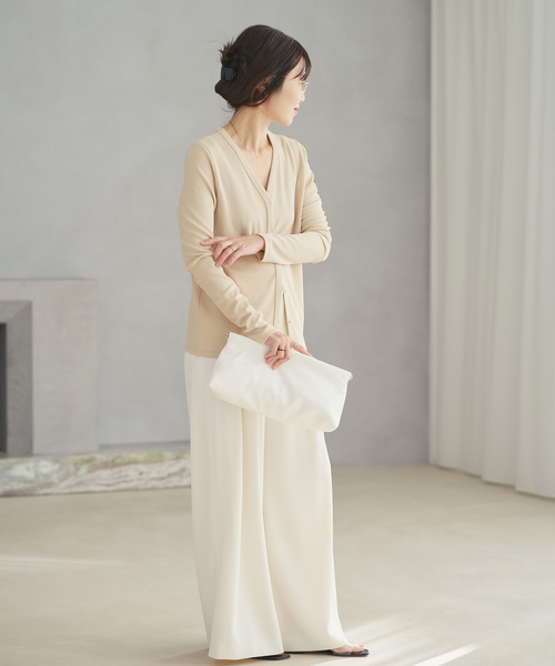 plage（プラージュ）の「Rib  カーディガン（カーディガン/ボレロ・レディース・ベージュ/ブラック・FREE）」の6枚目の写真