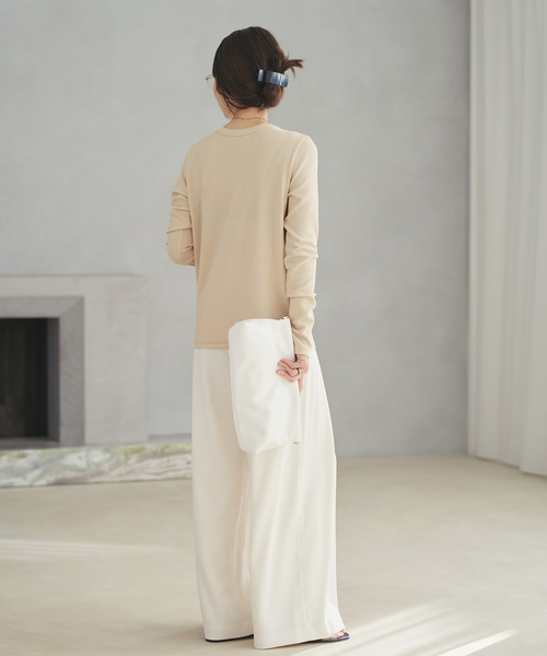 plage（プラージュ）の「Rib  カーディガン（カーディガン/ボレロ・レディース・ベージュ/ブラック・FREE）」の7枚目の写真