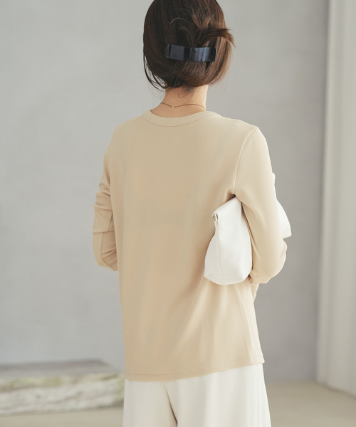 plage（プラージュ）の「Rib  カーディガン（カーディガン/ボレロ・レディース・ベージュ/ブラック・FREE）」の10枚目の写真