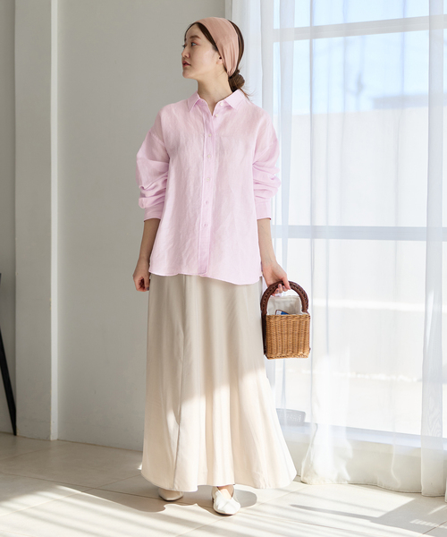 ＩＥＮＡ♡ラミーコットンルーズシャツ IENA maison ラミーコットンルーズシャツ