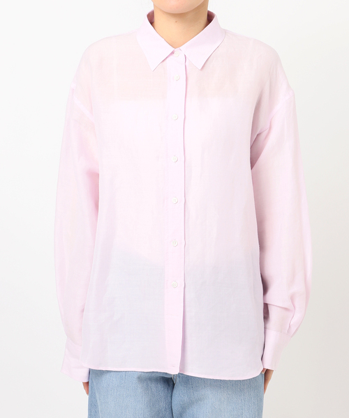 ■美品■イエナ IENA　ラミーリヨセル　ワイドシャツブラウス　ライラックピンク ラミーリヨセル2wayシャツ（シャツ/ブラウス）｜IENA（イエナ）の
