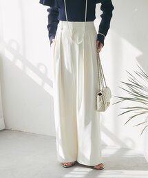 La boutique BonBon | 【スッキリ美シルエット・オケージョン対応】前開き2タックワイドパンツ(スラックス)