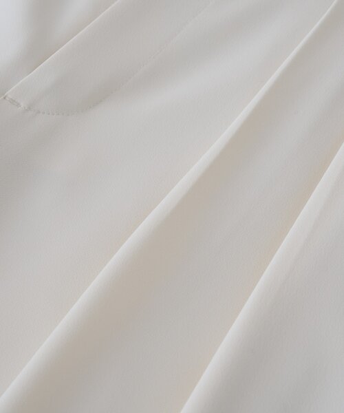 La boutique BonBon（ラブティックボンボン）の「【スッキリ美シルエット・オケージョン対応】前開き2タックワイドパンツ（スラックス・レディース・ブラック/オフホワイト/グレー・PS/36/38）」の10枚目の写真