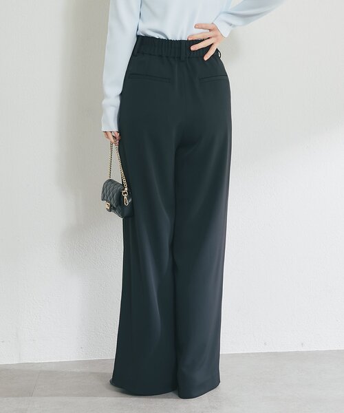 La boutique BonBon（ラブティックボンボン）の「【スッキリ美シルエット・オケージョン対応】前開き2タックワイドパンツ（スラックス・レディース・ブラック/オフホワイト/グレー・PS/36/38）」の15枚目の写真