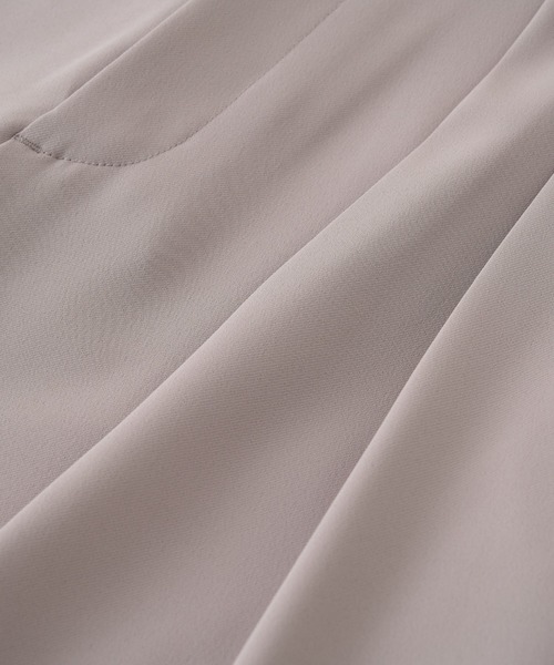 La boutique BonBon（ラブティックボンボン）の「【スッキリ美シルエット・オケージョン対応】前開き2タックワイドパンツ（スラックス・レディース・ブラック/オフホワイト/グレー・PS/36/38）」の6枚目の写真