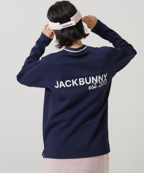 Jack Bunny!!(ジャックバニー)の「【Jack Bunny!!】Octaダブルカノコ長袖モックネック(Tシャツ/カットソー・レディース・ネイビー/ホワイト/グリーン・MEDIUM/LARGE/SMALL)」の14枚目の写真