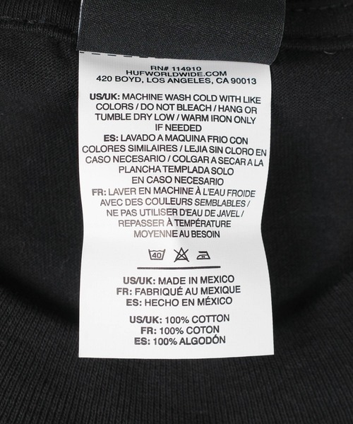 HUF(ハフ)の「【C-HUF3】【HUF/ハフ】ADMISSION TEE TS02457(Tシャツ/カットソー・メンズ・ホワイト/ブラック・X-LARGE/LARGE/MEDIUM/SMALL/XX-LARGE)」の8枚目の写真