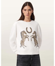 ALLSAINTS | LUCK EMBELLISHED PIPPA SWEATSHIRT | LUCK エンべリッシュド ピッパ スウェットシャツ(スウェット)