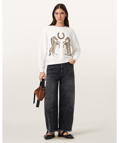 ALLSAINTS(オールセインツ)の「LUCK EMBELLISHED PIPPA SWEATSHIRT | LUCK エンべリッシュド ピッパ スウェットシャツ(スウェット・レディース・ホワイト・XS/S/M)」の3枚目の写真