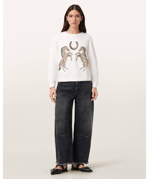 ALLSAINTS(オールセインツ)の「LUCK EMBELLISHED PIPPA SWEATSHIRT | LUCK エンべリッシュド ピッパ スウェットシャツ(スウェット・レディース・ホワイト・XS/S/M)」の5枚目の写真