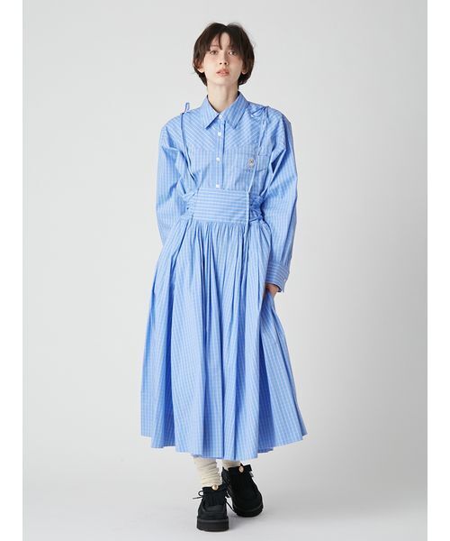 LILY BROWN（リリーブラウン）の「Lily Bearレターモチーフバリエシャツ（シャツ/ブラウス・レディース・ブルー/レッド/ベージュ・F）」の13枚目の写真