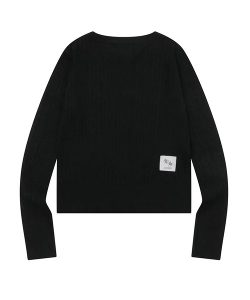 COIRIS_(コイリス)の「◇COIRIS◇ブランド直輸入正規品/エルン Rネック ケーブルニット カーディガン ERN R-NECK CABLE KNIT CARDIGAN(カーディガン/ボレロ・レディース・ブラック/グレー/レッド・FREE)」の9枚目の写真