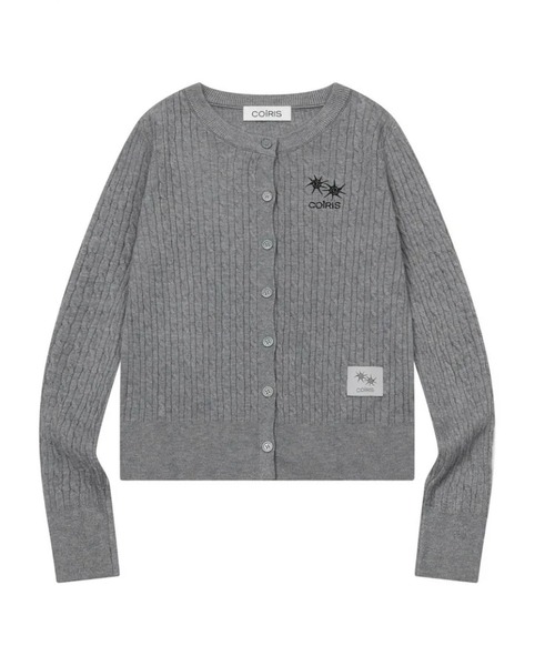 COIRIS_(コイリス)の「◇COIRIS◇ブランド直輸入正規品/エルン Rネック ケーブルニット カーディガン ERN R-NECK CABLE KNIT CARDIGAN(カーディガン/ボレロ・レディース・ブラック/グレー/レッド・FREE)」の10枚目の写真