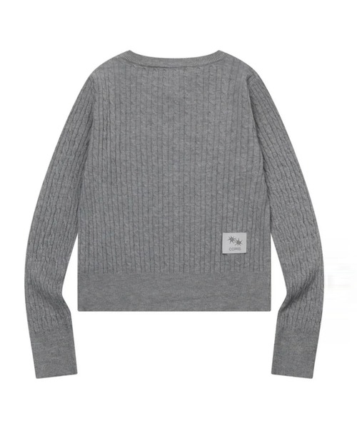 COIRIS_(コイリス)の「◇COIRIS◇ブランド直輸入正規品/エルン Rネック ケーブルニット カーディガン ERN R-NECK CABLE KNIT CARDIGAN(カーディガン/ボレロ・レディース・ブラック/グレー/レッド・FREE)」の11枚目の写真