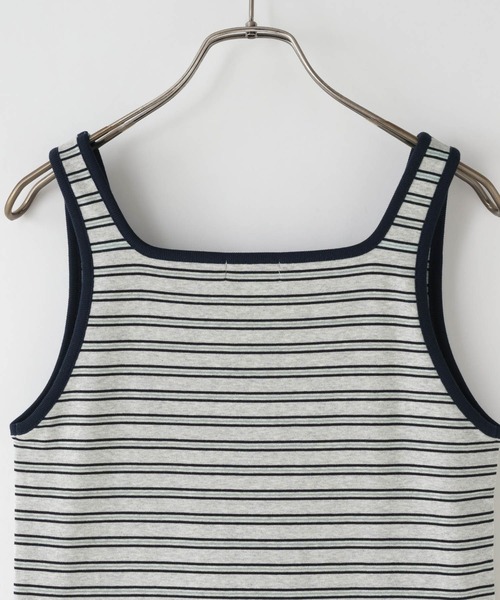 LOWRYS FARM（ローリーズファーム）の「マルチボーダータンク 638379（タンクトップ・レディース・グレー/アイボリー/ブラウン・FREE）」の9枚目の写真