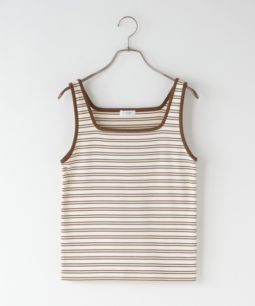 LOWRYS FARM（ローリーズファーム）の「マルチボーダータンク 638379（タンクトップ・レディース・グレー/アイボリー/ブラウン・FREE）」の11枚目の写真