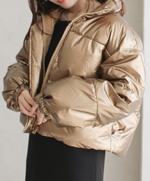 Social GIRL（ソーシャルガール）の「【RS】【Social GIRL】メタリック スタンドカラー 中綿 ショート丈 ダウンジャケット（ダウンジャケット/コート）」