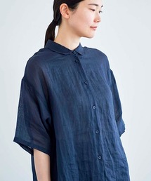 ata（アタ）の「ata shirts 2. / ラミー半袖オーバーシャツ（シャツ/ブラウス）」