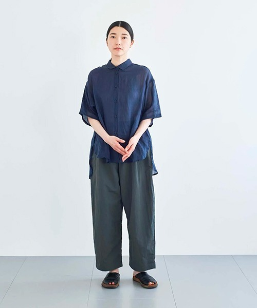 ata shirts 2. / ラミー半袖オーバーシャツ（シャツ/ブラウス）｜ata