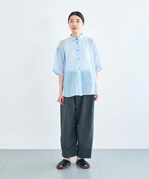 ata（アタ）の「ata shirts 2. / ラミー半袖オーバーシャツ（シャツ/ブラウス）」