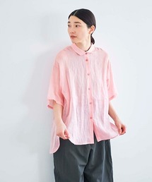 ata（アタ）の「ata shirts 2. / ラミー半袖オーバーシャツ（シャツ/ブラウス）」