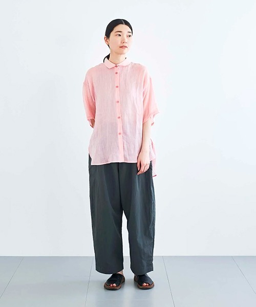 ata shirts 2. / ラミー半袖オーバーシャツ（シャツ/ブラウス）｜ata