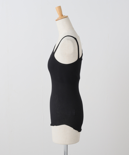 HAKUJI(ハクジ)の「HAKUJI/ハクジ Twist cotton bra tank cami H232695(キャミソール・レディース・ブラック/レッド・FREE)」の3枚目の写真