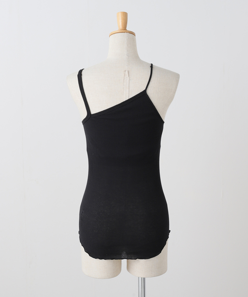 HAKUJI(ハクジ)の「HAKUJI/ハクジ Twist cotton bra tank cami H232695(キャミソール・レディース・ブラック/レッド・FREE)」の4枚目の写真