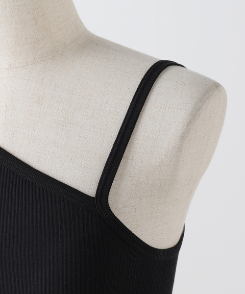 HAKUJI(ハクジ)の「HAKUJI/ハクジ Twist cotton bra tank cami H232695(キャミソール・レディース・ブラック/レッド・FREE)」の5枚目の写真