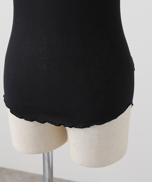 HAKUJI(ハクジ)の「HAKUJI/ハクジ Twist cotton bra tank cami H232695(キャミソール・レディース・ブラック/レッド・FREE)」の6枚目の写真