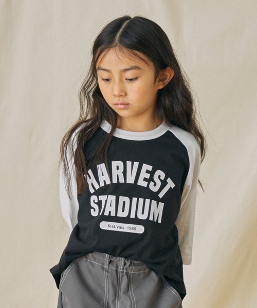 FOV(フォブ)の「フォブ HARVEST Tシャツ(Tシャツ/カットソー・キッズ・ホワイト/サックスブルー/ブラック・S/M/L/XL)」の2枚目の写真